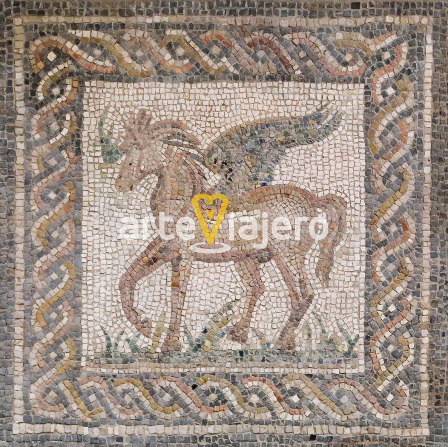 mosaico romano de pegaso