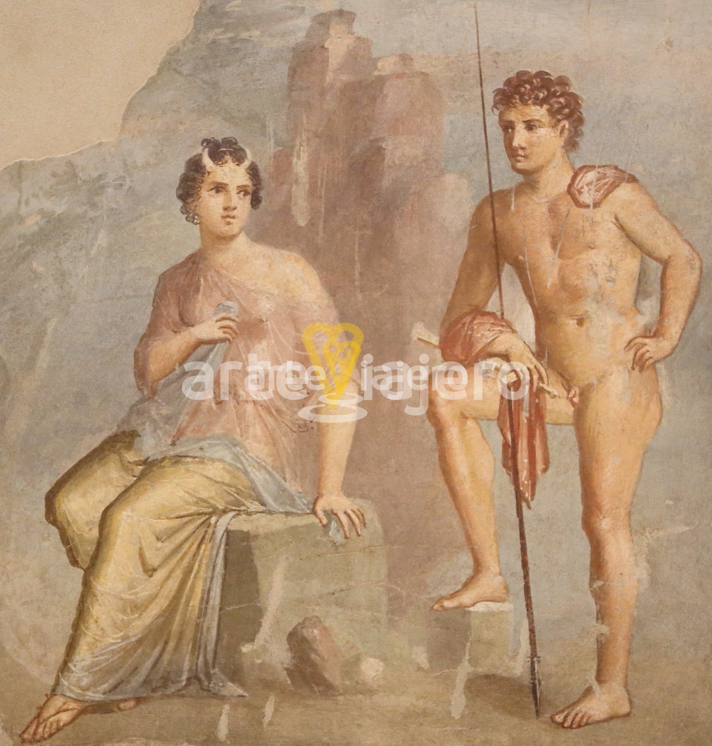 ío y argos, pintura de pompeya