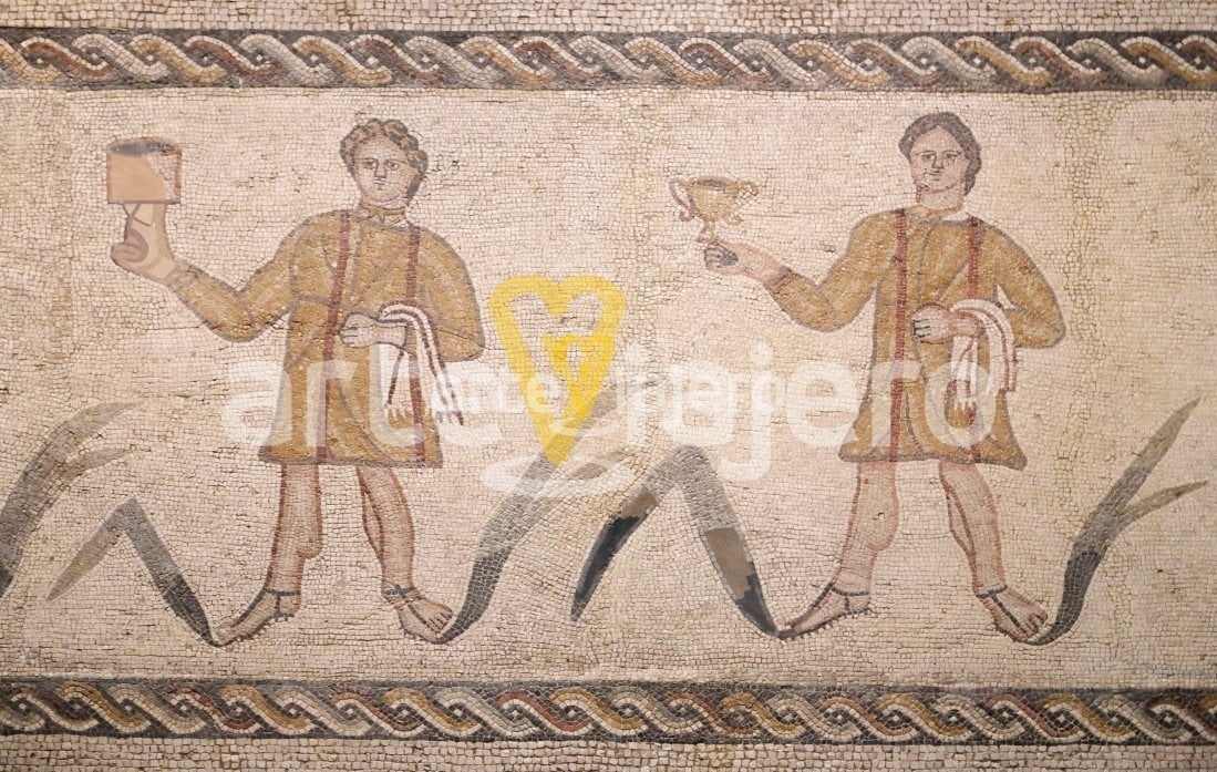 mosaico de los coperos, casa de baco
