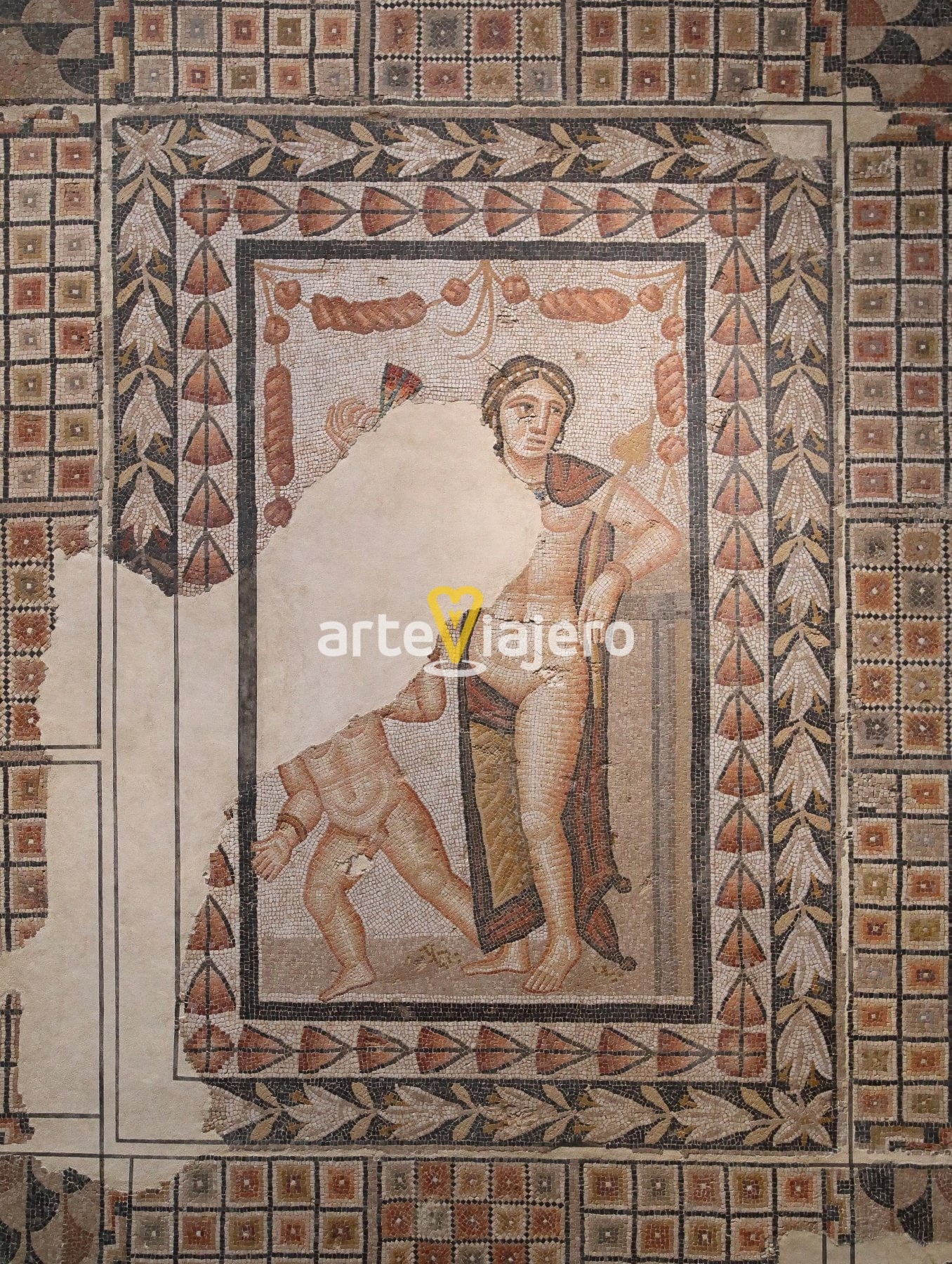 mosaico de venus y eros, villa fortunatus