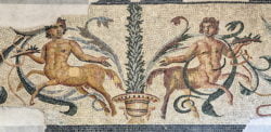 mosaico con centauros, orange