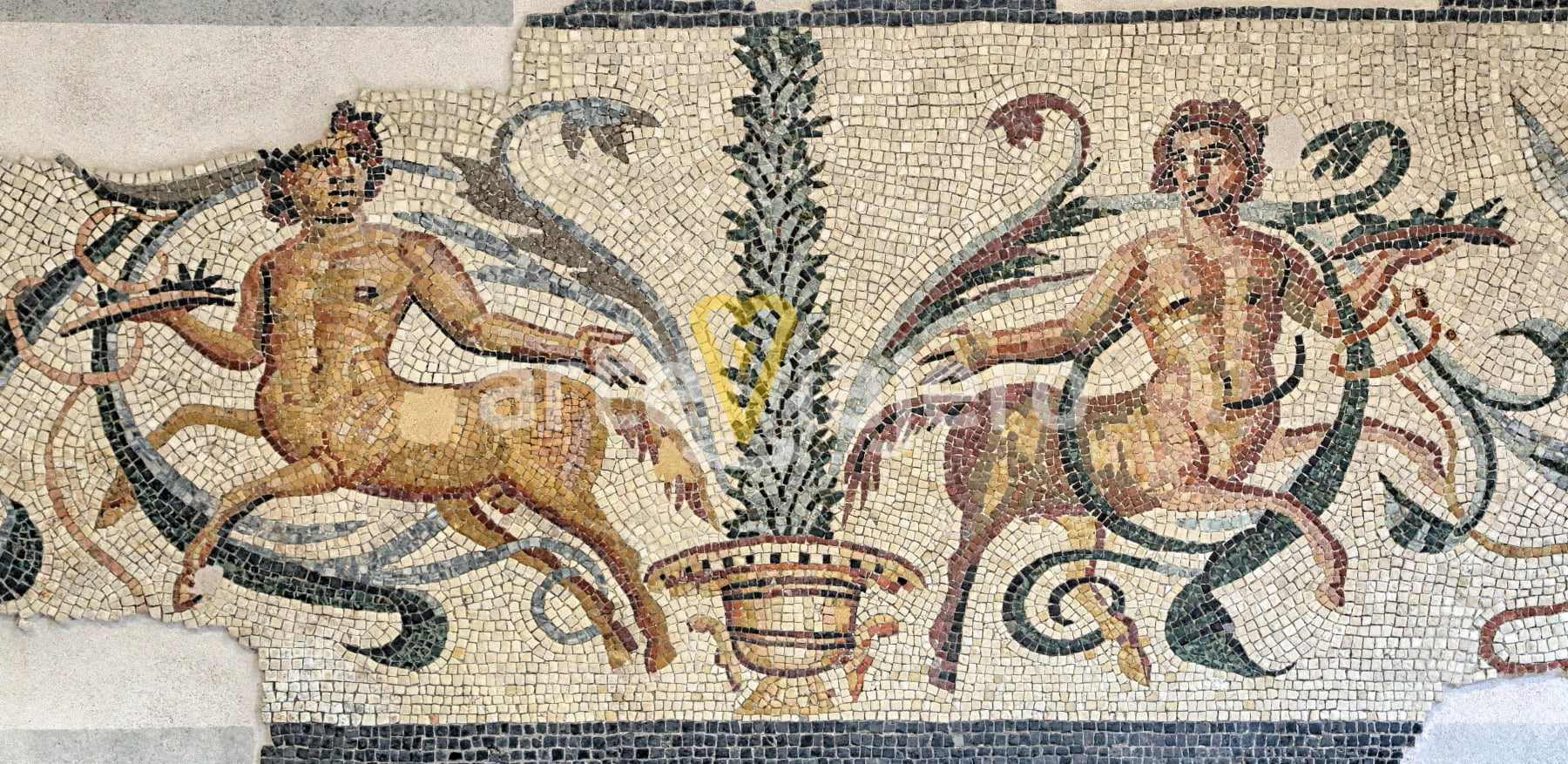 mosaico con centauros, orange