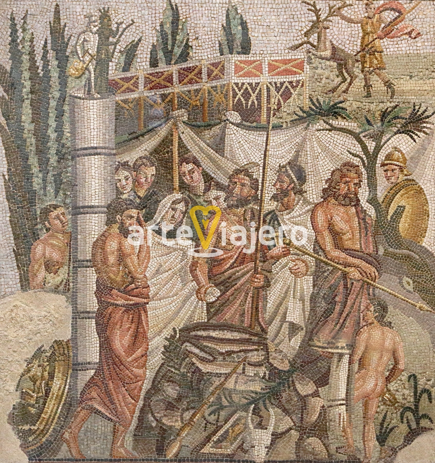 mosaico del sacrificio de ifigenia