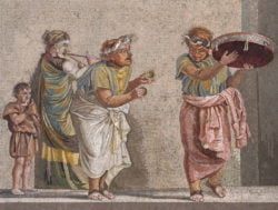 mosaico romano de los músicos
