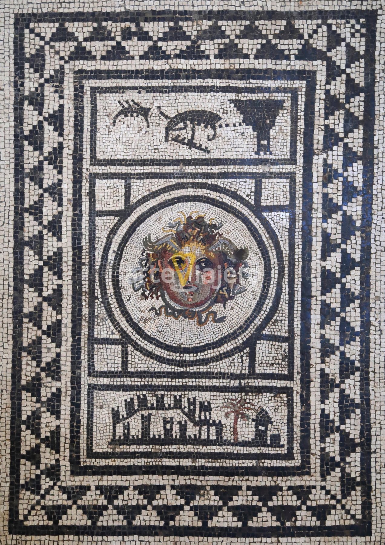 mosaico con gorgona