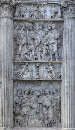 escultura, arco de trajano