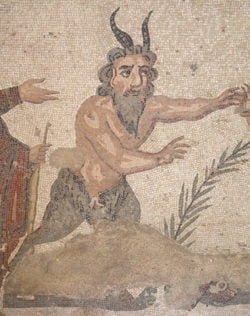 mosaico con el dios pan
