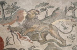 mosaico león