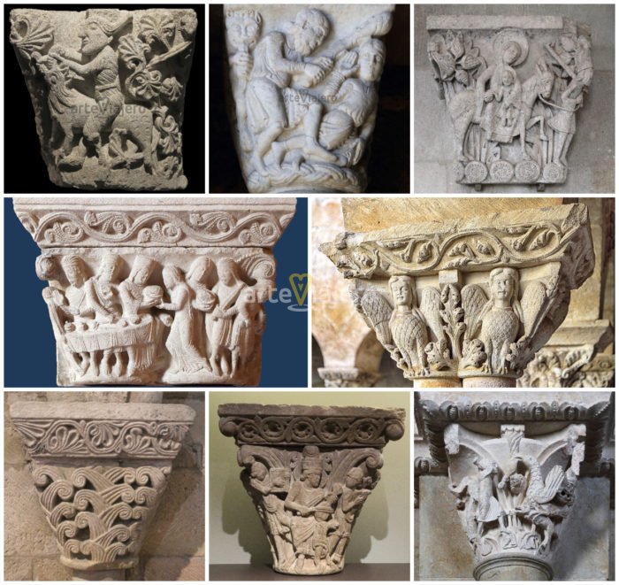 tipos de capiteles románicos