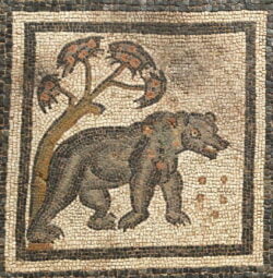 mosaico romano con calendario