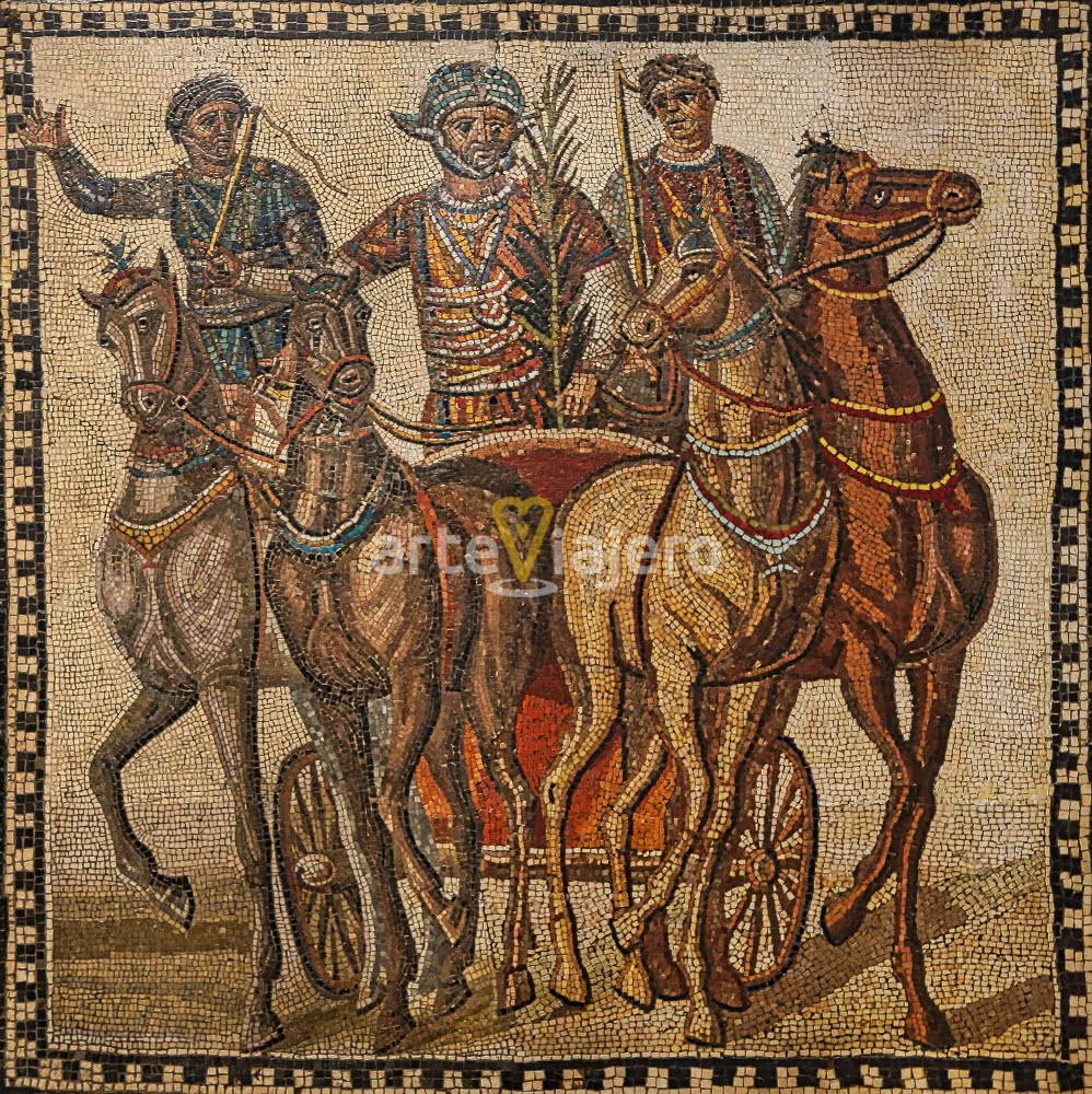 mosaico con cuadriga de la factio russata