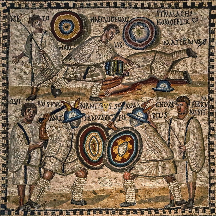 mosaico de los gladiadores